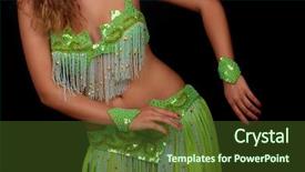  Presentation with beautiful green - Presentation with belly dancer with beautiful green background and a tawny brown colored foreground