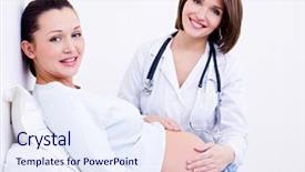  Presentation with fetus - PPT theme with belly of a pregnant background and a sky blue colored foreground