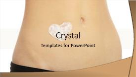  Presentation with clouds in heart shape - Beautiful slides featuring belly with heart shape made backdrop and a lemonade colored foreground