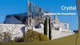  Presentation with knights - PPT layouts having belonged to the hospitaller crusade background and a teal colored foreground