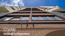  Presentation with arches - Presentation design consisting of below-of-contemporary-building background and a violet colored foreground