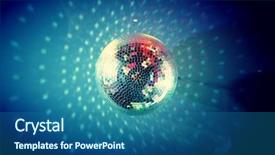  Presentation with disco ball - Colorful presentation enhanced with below of disco ball backdrop and a ocean colored foreground