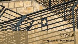  Presentation with black stars - Presentation design with below-of-metal-black-fence background and a yellow colored foreground