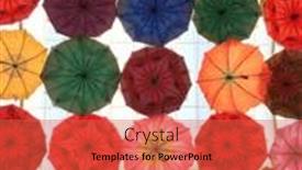  Presentation with fancy - Theme having below-view-of-art-installation background and a red colored foreground