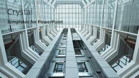  Presentation with moving business - Slide set having below-view-of-design background and a light blue colored foreground