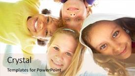  Presentation with head - Amazing presentation having below view of several happy backdrop and a coral colored foreground