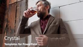  Presentation with whisky - Slides having below-view-of-thoughtful-stylish background and a tawny brown colored foreground