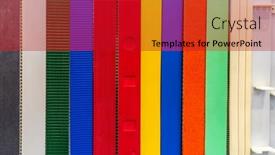  Presentation with parts - Slides with belt-crawler-for-casting-industrial background and a crimson colored foreground