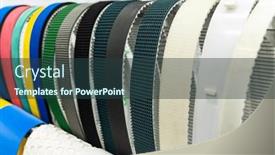  Presentation with parts - Presentation design featuring belt-crawler-for-casting-industrial background and a tawny brown colored foreground