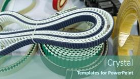  Presentation with parts - PPT theme consisting of belt-crawler-for-casting-industrial background and a  colored foreground