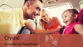  Presentation with safety transport - Slide deck consisting of belt in baby car seat background and a red colored foreground