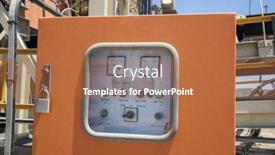  Presentation with conveyor belt - Slide deck with belt-magnet-control background and a coral colored foreground