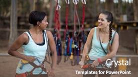  Presentation with conveyor chain and conveyor belt - Theme with belt tied to perform zip background and a  colored foreground