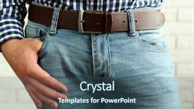  Presentation with well - Slide set featuring belts - body detail of well-dressed man background and a ocean colored foreground