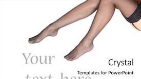  Presentation with black girl sexy fashionable mulatto - Presentation consisting of garter belts - sexy girl's legs in sexy background and a white colored foreground