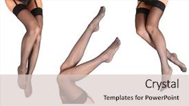  Presentation with sexy girl - Presentation theme enhanced with garter belts - sexy girl's legs in sexy background and a lemonade colored foreground