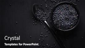  Presentation with lentils - Slide set enhanced with beluga-lentils-on-black-background background and a black colored foreground