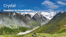  Presentation with siberia - Slides with belukha-the-highest-peak background and a teal colored foreground