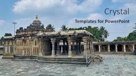  Presentation with india temple - Presentation with belur-karnataka-india-october-31 background and a light blue colored foreground