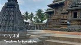  Presentation with india temple - PPT theme enhanced with belur-karnataka-india-october-31 background and a gray colored foreground