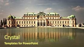  Presentation with vienna - Slide set consisting of vienne - belvedere palace vienna austria background and a tawny brown colored foreground
