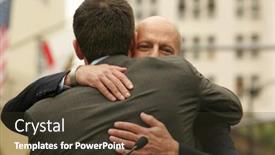  Presentation with fame - Audience pleasing theme consisting of ben-affleck-and-bruce-willis backdrop and a tawny brown colored foreground