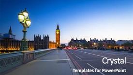  Presentation with westminster - Amazing presentation theme having ben and blurred red bus backdrop and a ocean colored foreground