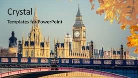  Presentation with parliament - Beautiful PPT theme featuring ben and houses of parliament backdrop and a light blue colored foreground