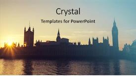  Presentation with parliament westminster london england - Colorful presentation theme enhanced with ben and houses of parliament backdrop and a soft green colored foreground