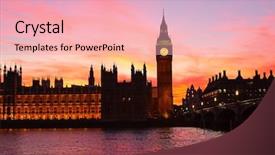  Presentation with clock - Amazing slide deck having ben clock tower in london backdrop and a lemonade colored foreground