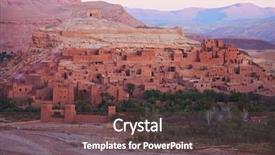  Presentation with ait - Theme featuring ben-haddou at dawn morocco background and a tawny brown colored foreground