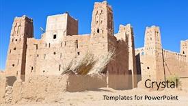  Presentation with ait - PPT theme with ben haddou near ouarzazate morocco background and a coral colored foreground