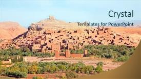  Presentation with ait - Cool new slide set with ben haddou near ouarzazate morocco backdrop and a cool aqua colored foreground