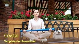  Presentation with street - Amazing presentation theme having bench and holds the baseball backdrop and a tawny brown colored foreground