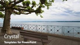  Presentation with tree - Presentation theme with bench-and-platanus-tree background and a tawny brown colored foreground