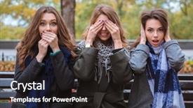  Presentation with deaf - Presentation design featuring bench and representing sense background and a dark gray colored foreground