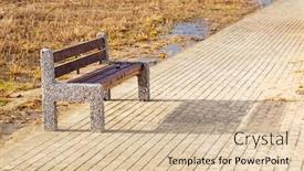  Presentation with pathway - Presentation theme consisting of bench-at-baltic-sea-pathway background and a lemonade colored foreground