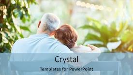  Presentation with welcome back 2020 - Presentation featuring bench in natural environment background and a light blue colored foreground