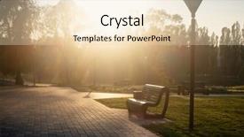  Presentation with furniture - Cool new slides with bench in the city park backdrop and a lemonade colored foreground