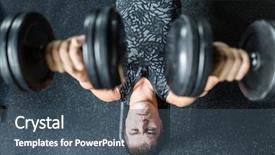  Presentation with japanese new year above view - Beautiful slides featuring bench press exercise for chest backdrop and a ocean colored foreground