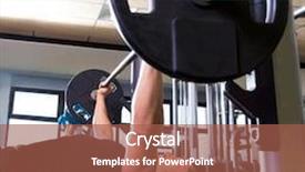  Presentation with weightlifting - Presentation consisting of bench press weightlifting man with in fitness gym background and a red colored foreground