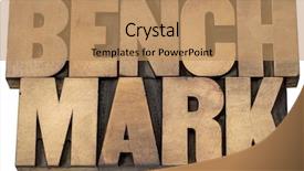  Presentation with benchmark - Audience pleasing PPT theme consisting of benchmark - isolated word in vintage backdrop and a coral colored foreground