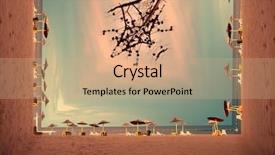  Presentation with sunrise - Amazing slide deck having sandy beach at sunrise ada backdrop and a coral colored foreground