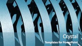  Presentation with metallic blue - PPT theme featuring bended blue metallic band background and a teal colored foreground