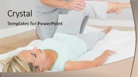  Presentation with patients - Presentation design consisting of businessman drawing strategy plan background and a ocean colored foreground