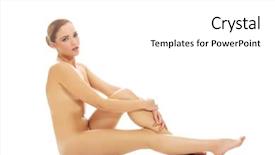  Presentation with spa - Amazing slides having bended knees - spa woman sitting backdrop and a  colored foreground