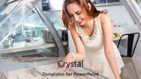  Presentation with asian food - Beautiful slide set featuring bending forwards under the glass backdrop and a soft green colored foreground