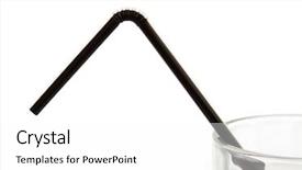  Presentation with straw - Beautiful slides featuring bending glass - straw backdrop and a white colored foreground