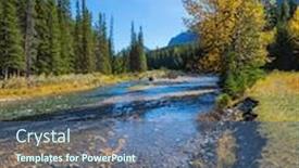 Presentation with banff national park - Amazing slides having beneaped creek autumn in banff national park pine forest in rocky mountains canada backdrop and a ocean colored foreground