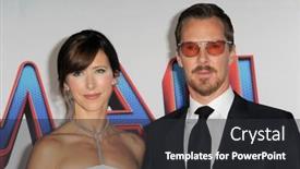  Presentation with spider man - Colorful slide set enhanced with benedict-cumberbatch-and-sophie-hunter backdrop and a dark gray colored foreground